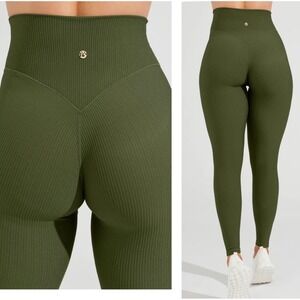 BuffBunny Olive Green High-Waisted Leggings